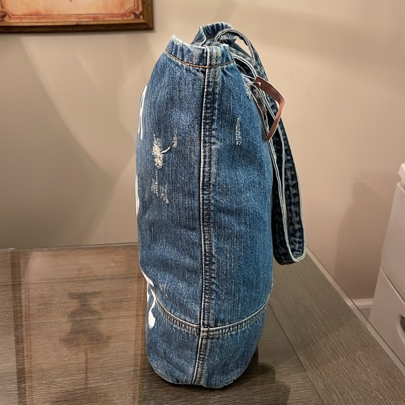 American Eagle Distressed Denim Tote New with Tags - Picture 5 of 16